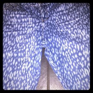Crop Animal Print Jeans